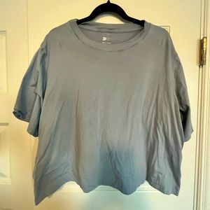 All in Motion Sky Blue Crop Top Workout Shirt